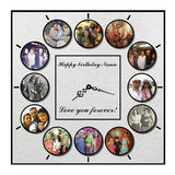 Personalised Clock with Photos <br> 12 photos