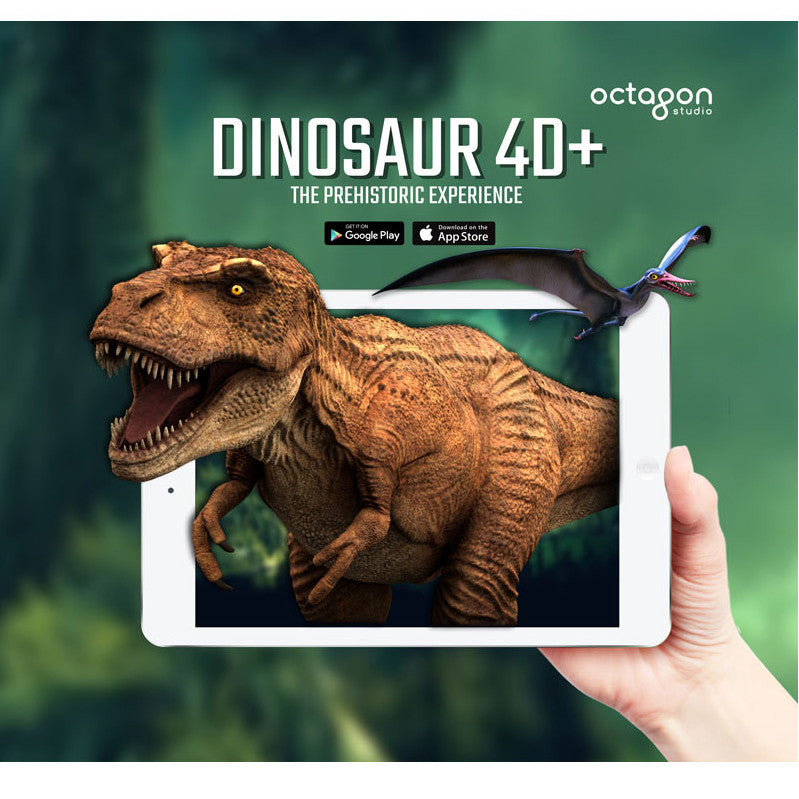 Dinosaur 4D+ Flash Cards <br> Interactive Augmented Reality Cards