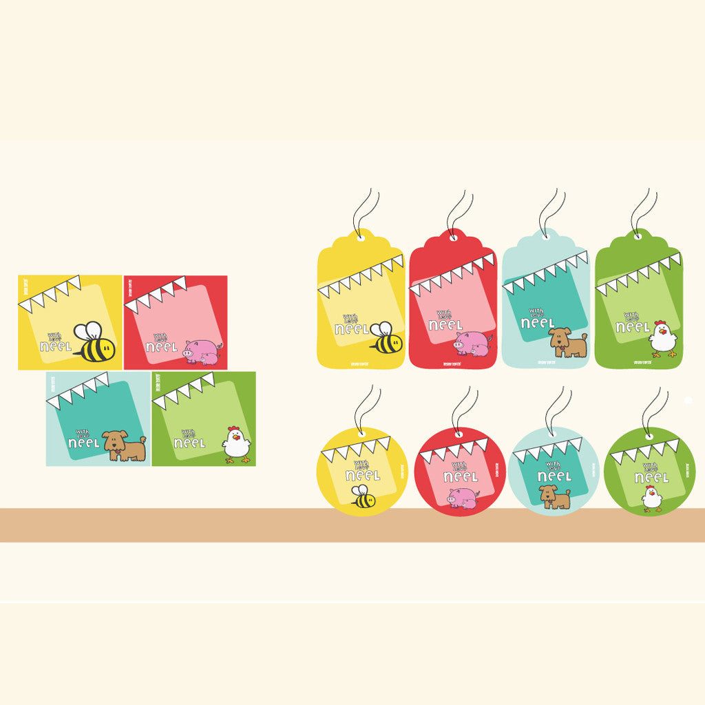 Gift Tag Set <br/>Farm Animal Theme