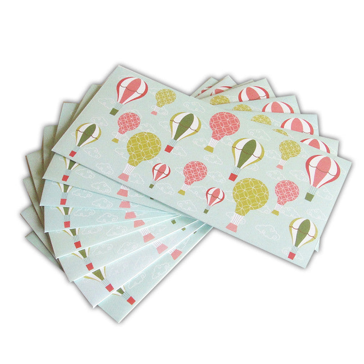 Hot Air Balloon Collection <br> Personalised Foldover Cards with Matching Envelopes, Cash Envelopes & Notepad <span style="font-size: 10px;">Set of 24</span>