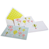 Hot Air Balloon Collection <br> Personalised Foldover Cards with Matching Envelopes, Cash Envelopes & Notepad <span style="font-size: 10px;">Set of 24</span>