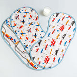 Off-We-Go! Muslin Burp Cloths <br> Set of 3