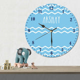 Personalised Wall Clock, Blue