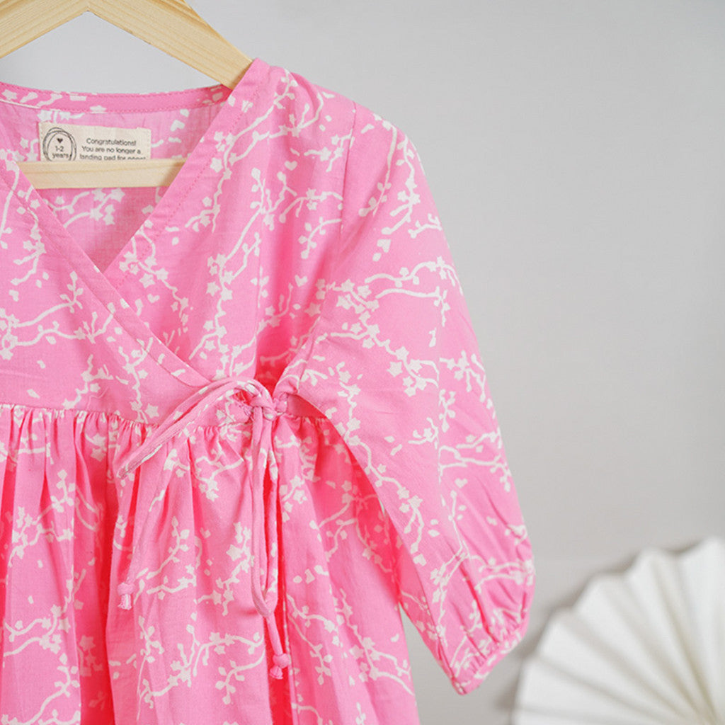 'Kimono' in Cherry Blossom Hand Block Print