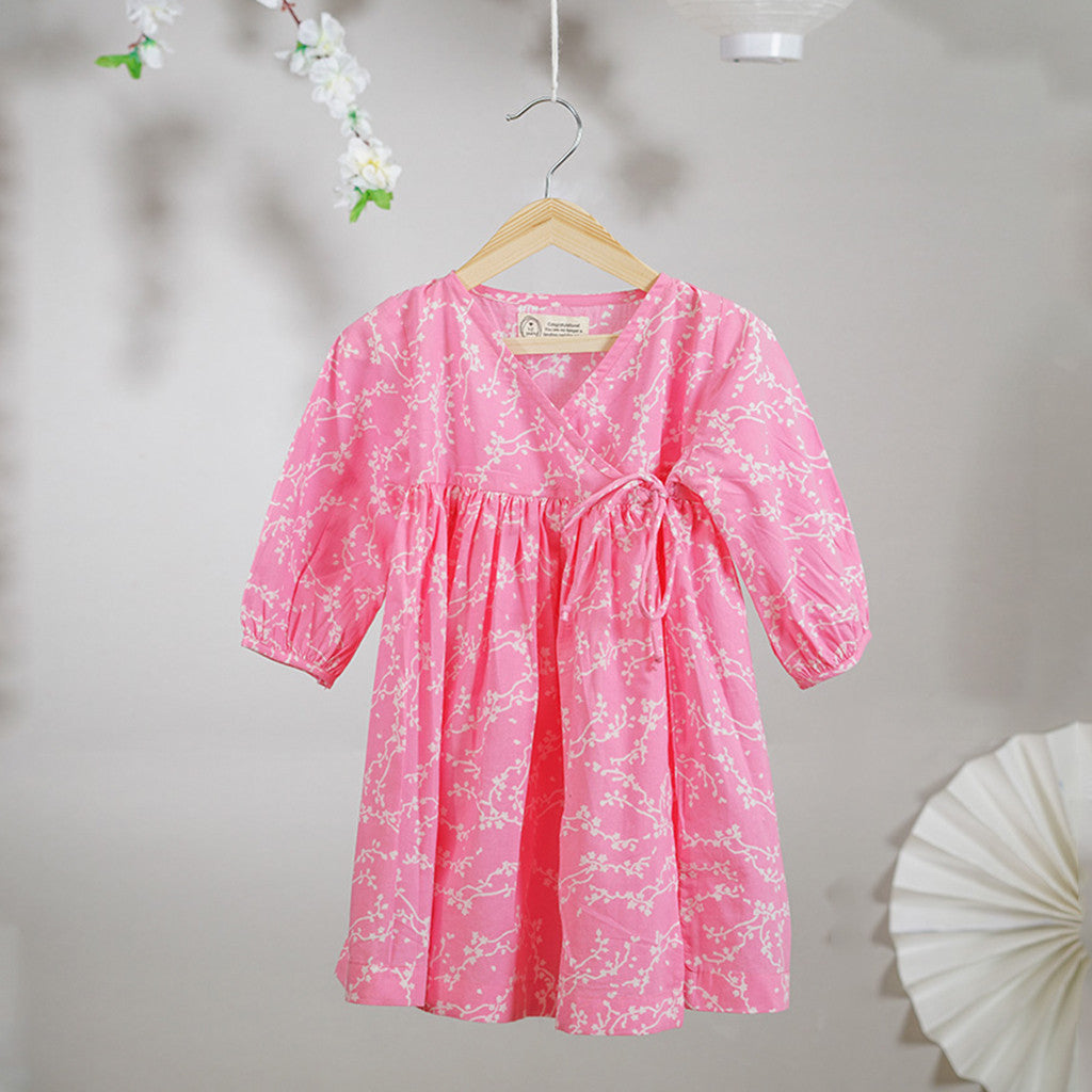 'Kimono' in Cherry Blossom Hand Block Print