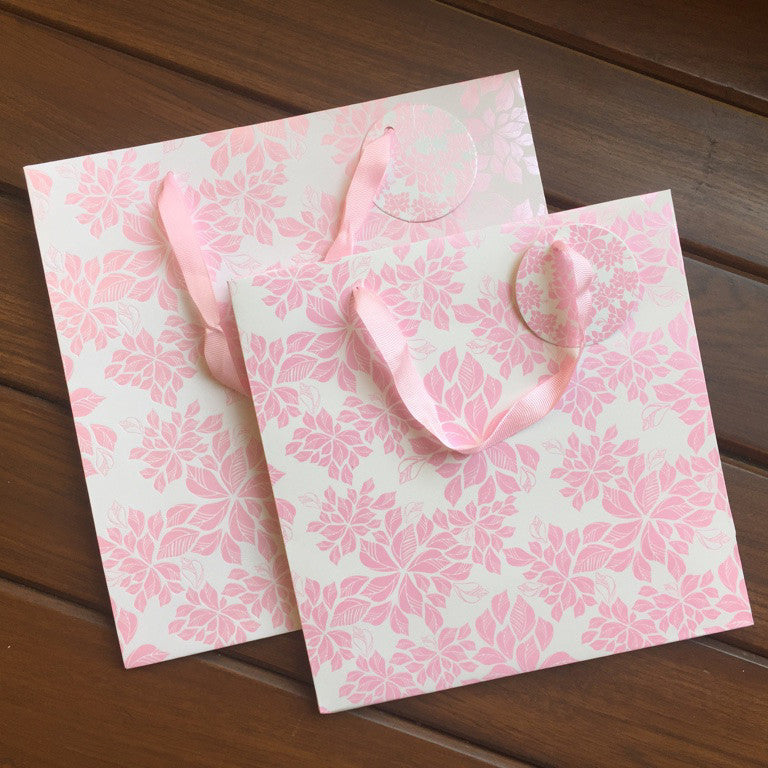 Gift Bags - Pink Floral <br/>(Set of 2)