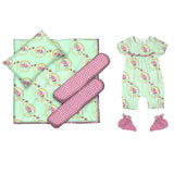 Layette Set with Short-Legged Romper & Booties <br> Oink Pink-Princess <br> <span style="font-size: 11px; font-family:Helvetica,Arial,sans-serif;">Can Be Personalised</span>