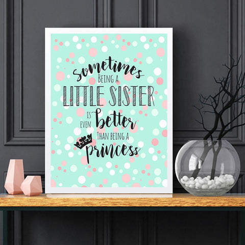 Princess Sister Wall Art