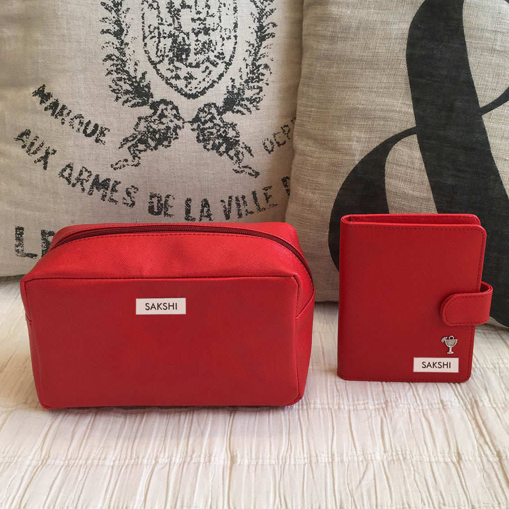 Personalised Travel Set, Pouch & Passport Holder <br> More colors available