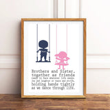 Personalised Sibling Wall Art