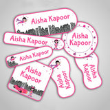 Super Girl Labels Super Saver Set <br> <span style="font-size: 11px; font-family:Helvetica,Arial,sans-serif;">Assorted packs containing upto 154 stickers</span>