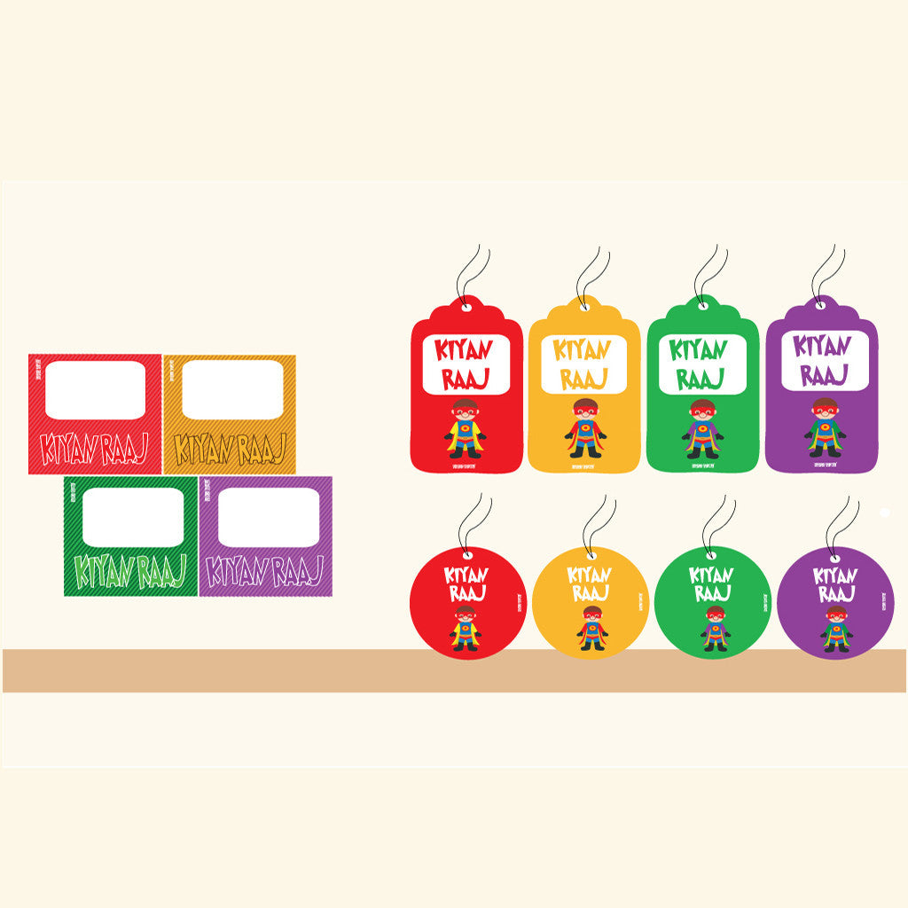 Gift Tag Set <br/>Superhero Theme
