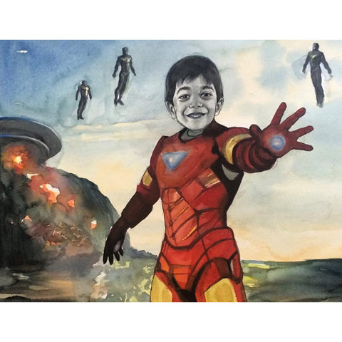 Hand Painted Portrait <br> Superhero