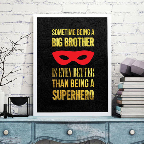 Superhero Brother Wall Art